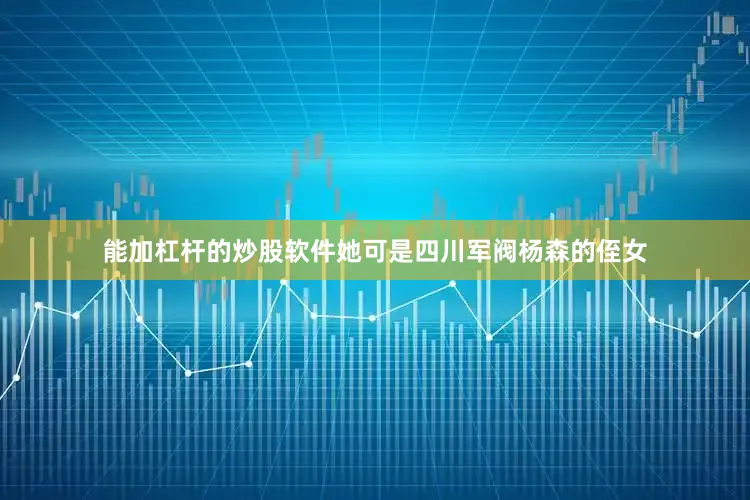 能加杠杆的炒股软件她可是四川军阀杨森的侄女